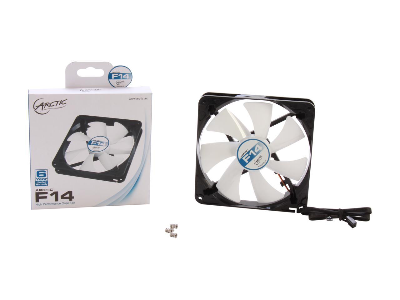 ARCTIC F14 Fluid Dynamic Bearing Case Fan, 140mm Quiet Blade Design, 77CFM at 22dBA
