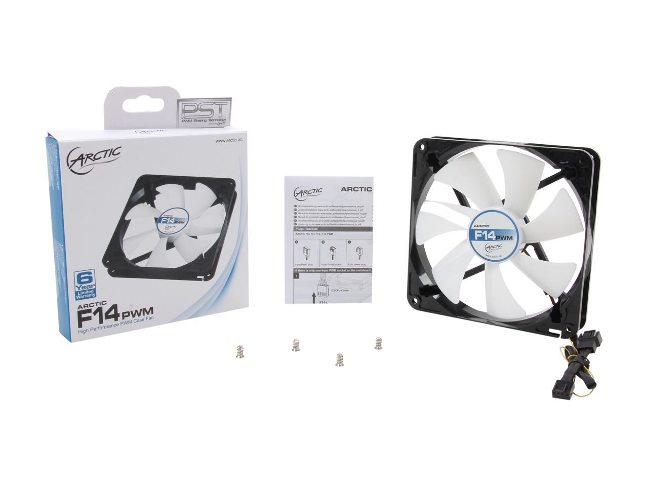 ARCTIC F14 PWM Fluid Dynamic Bearing Case Fan, 140mm PWM Speed Control, 77CFM at 24dBA