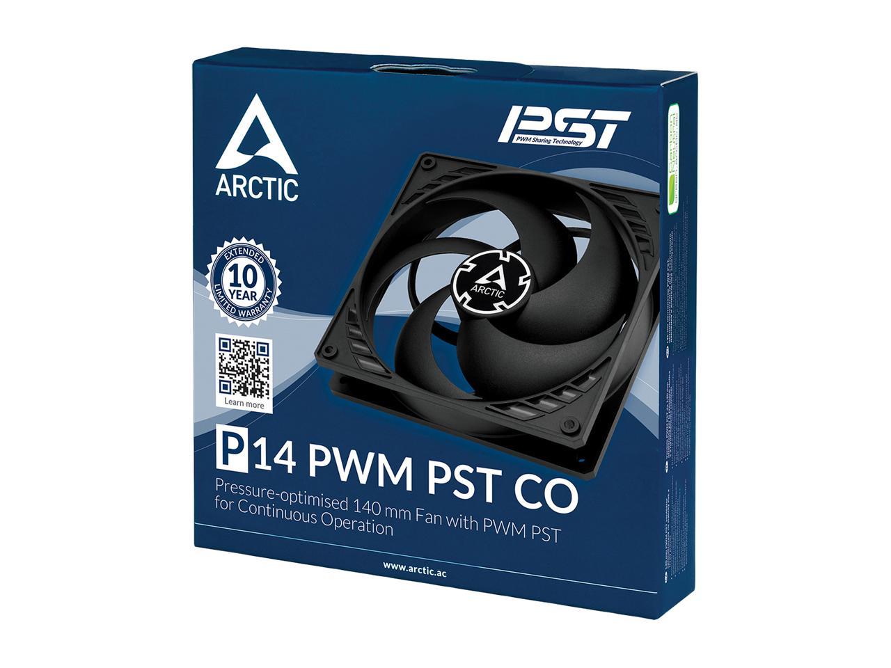 ARCTIC P14 PWM PST CO - Pressure-optimised 140 mm Fan with PWM & PST (PWM Sharing Technology) for Continuous Operation