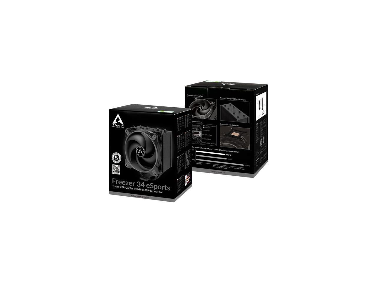 ARCTIC COOLING ACFRE00073A 120mm Fluid Dynamic Tower CPU Cooler with BioniX P-Fan LGA 1700 Compatible