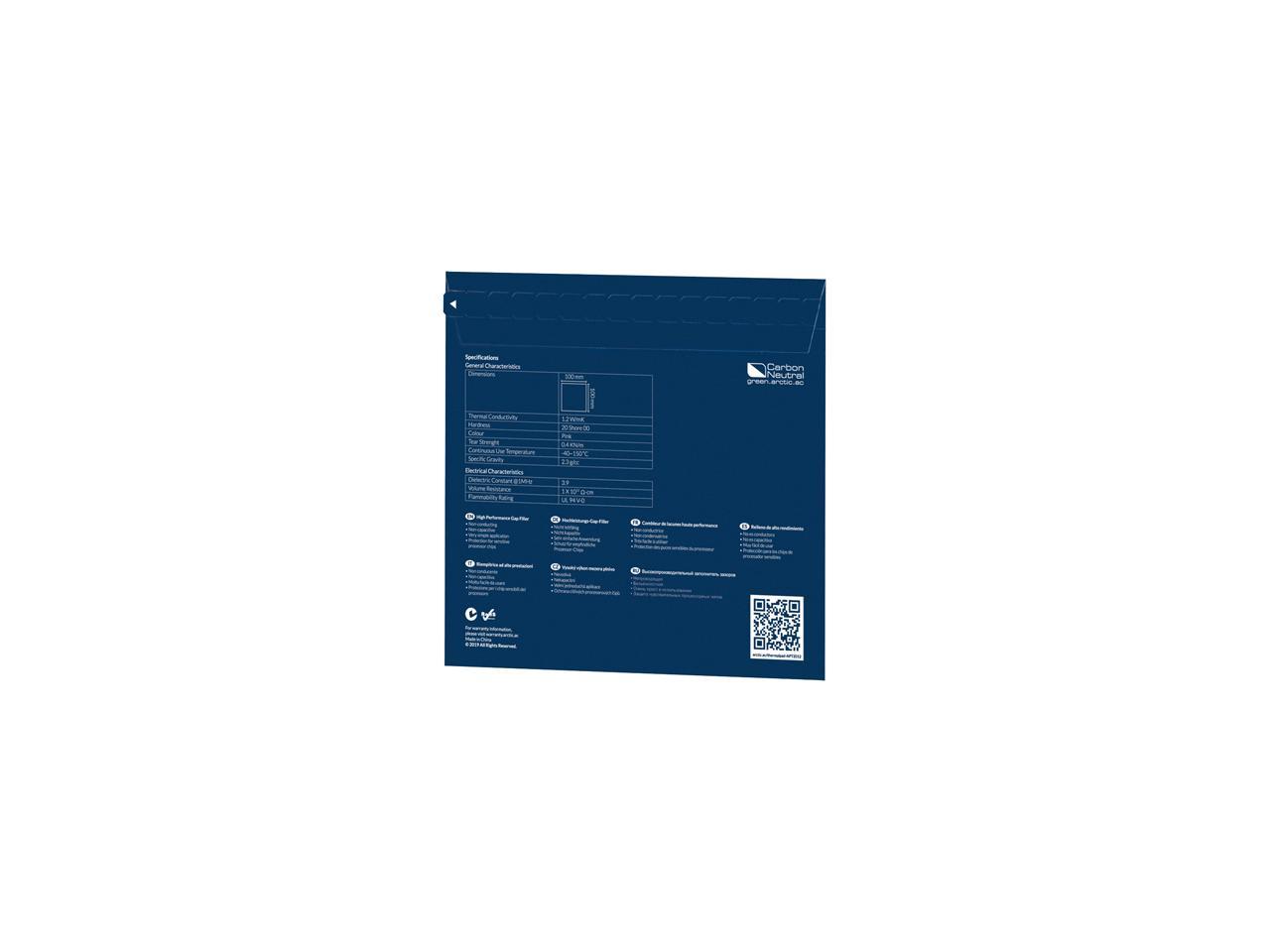 ARCTIC COOLING ACTPD00021A Thermal Pad APT2012 High Performance Gap Filler (Pack of 4 pieces)