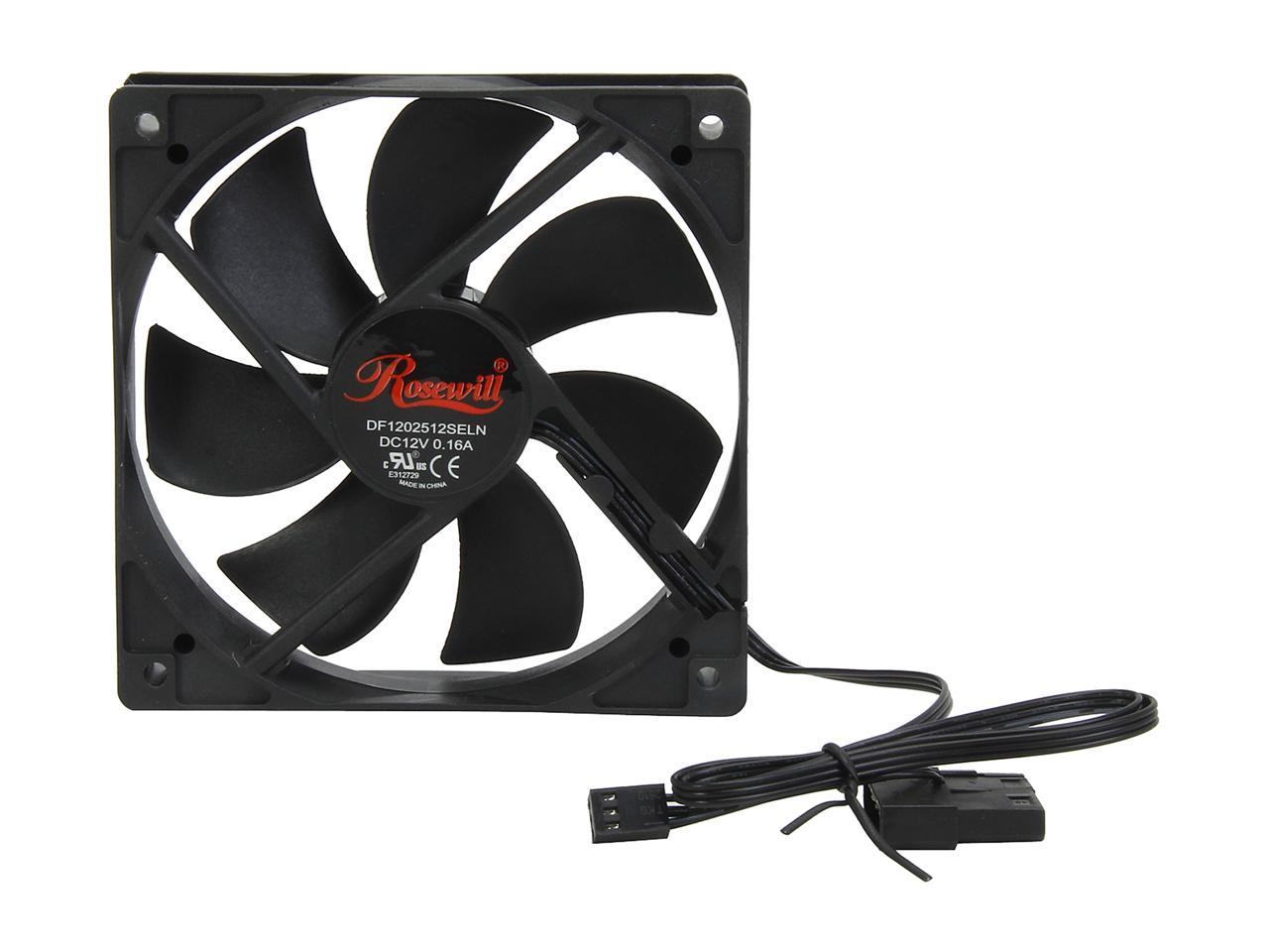 Rosewill 120mm Case Fan 4-Pack, Long Life Sleeve Bearing Computer Case Fan ROCF-13001, Ultra Quiet Computer Cooling Fan 4 Pack 120 mm Standard Case Fan