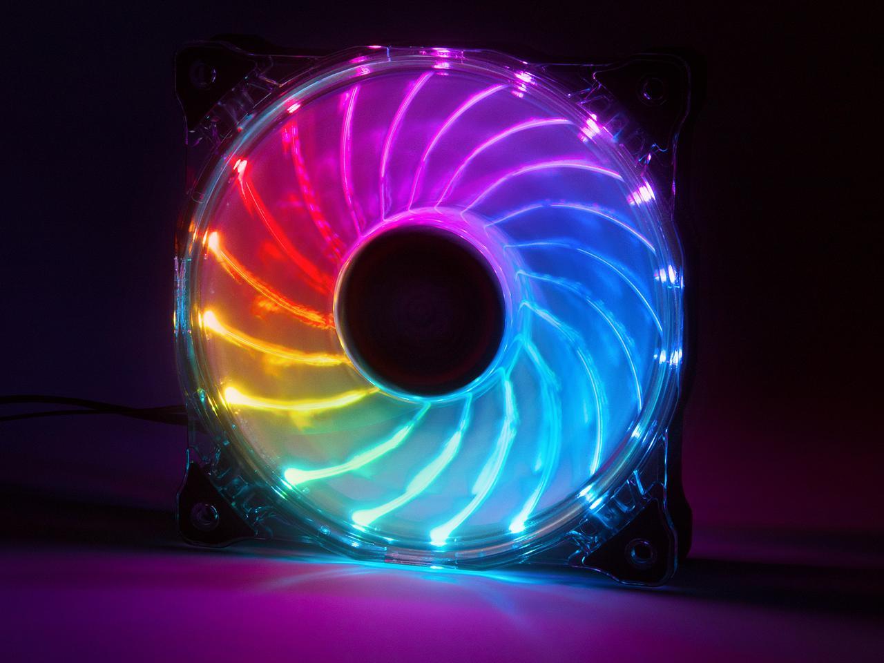 Rosewill 120 mm RGB Case Fan RGBF-17003. True RGB Color Ultra Quiet Cooling Fan with Long Life Sleeve Bearing. Standard Size 120mm Case Fan Compatible with Rosewill RGB Fan Hub