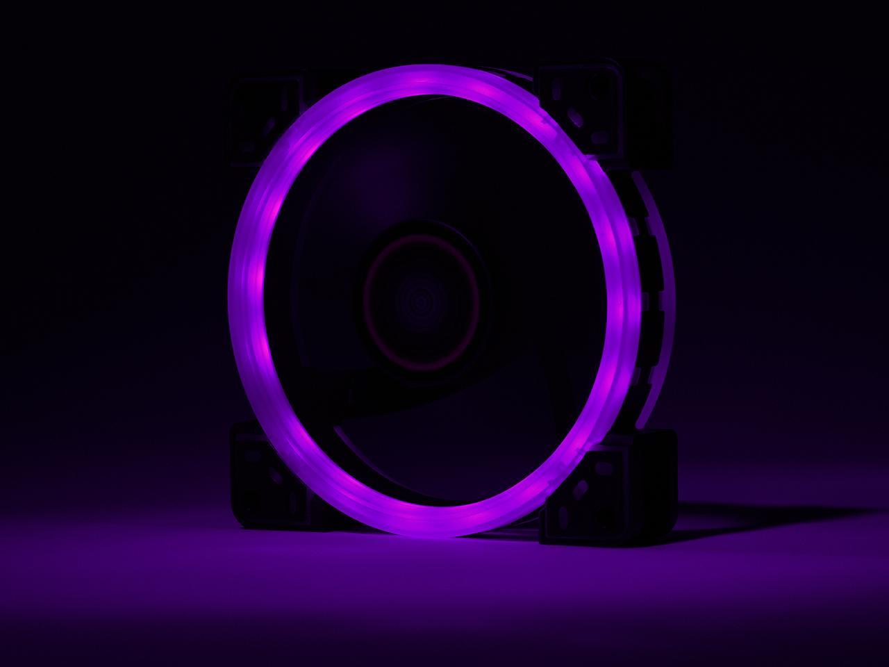 Rosewill RGBF-S12001 120mm Dual Ring Addressable RGB Case Fan Hub Set, True RGB LED Case Fans (3-Pack) and 8-Port Fan Hub, Ultra Quiet Cooling with Long Life Rifle Bearings