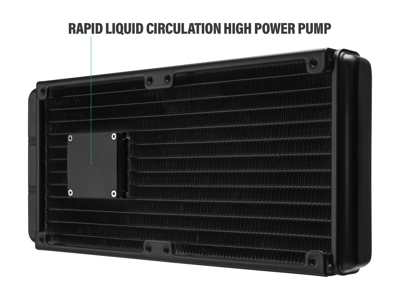 Rosewill RGB AIO 240mm CPU Liquid Cooler, Closed Loop PC Water Cooling, Quiet Addressable RGB Ring Fans, Intel/AMD Compatible, 400mm Sleeved Tubing - PB240-RGB