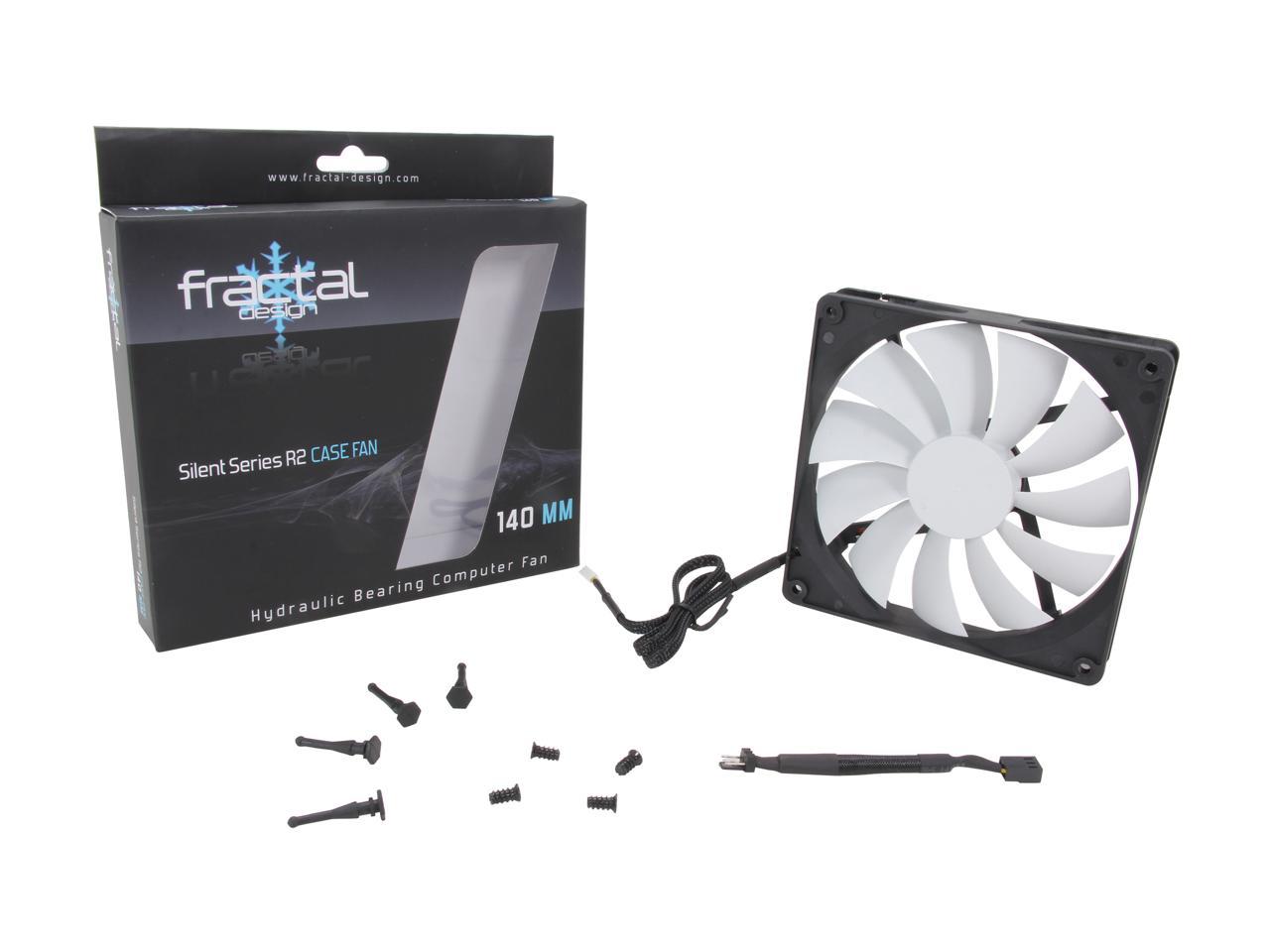 Fractal Design Silent Series R2 140mm Silence Optimized Hydraulic Bearing Black/White Computer Case Fan