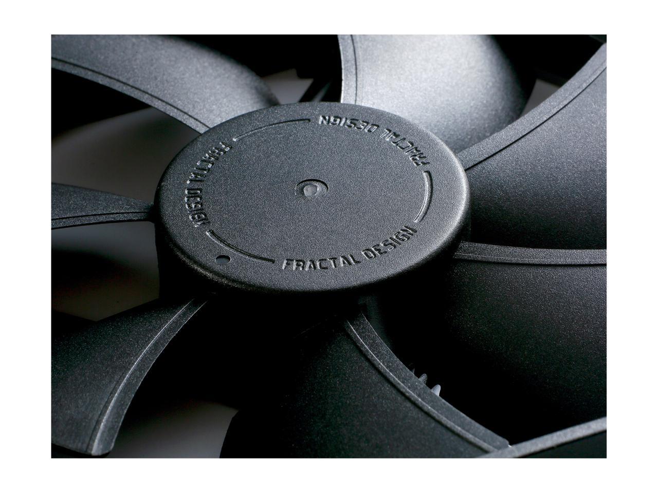 Fractal Design Dynamic X2 PWM GP-12 120mm High Durability Long Life Sleeve Bearing Black Edition Radiator Optimized Computer Case Fan