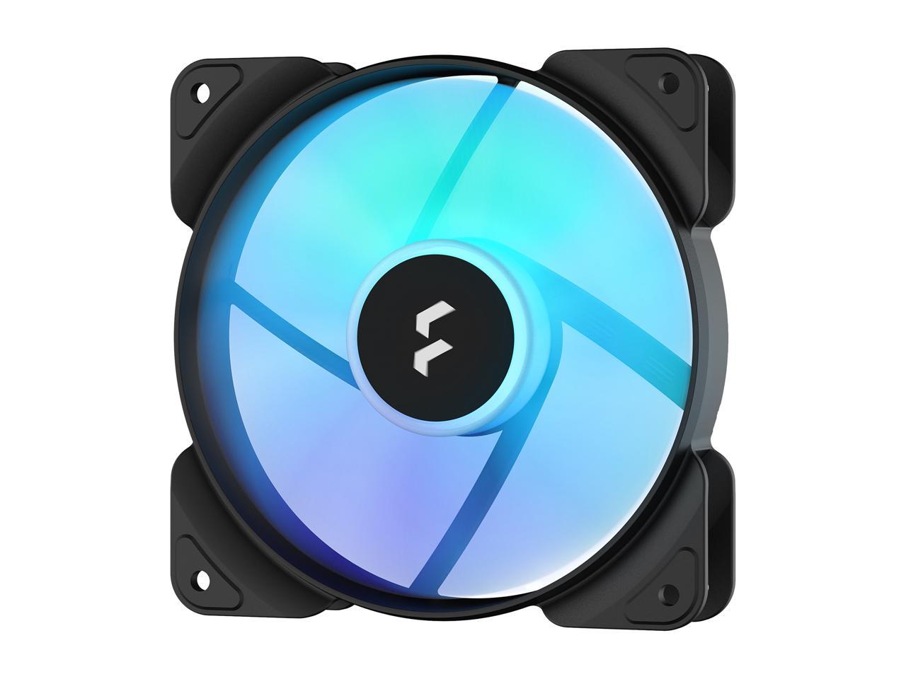 Fractal Design Aspect 12 RGB 120 mm PWM Wide 500-2000 RPM Range Black Frame 3-pack Computer Case Fan