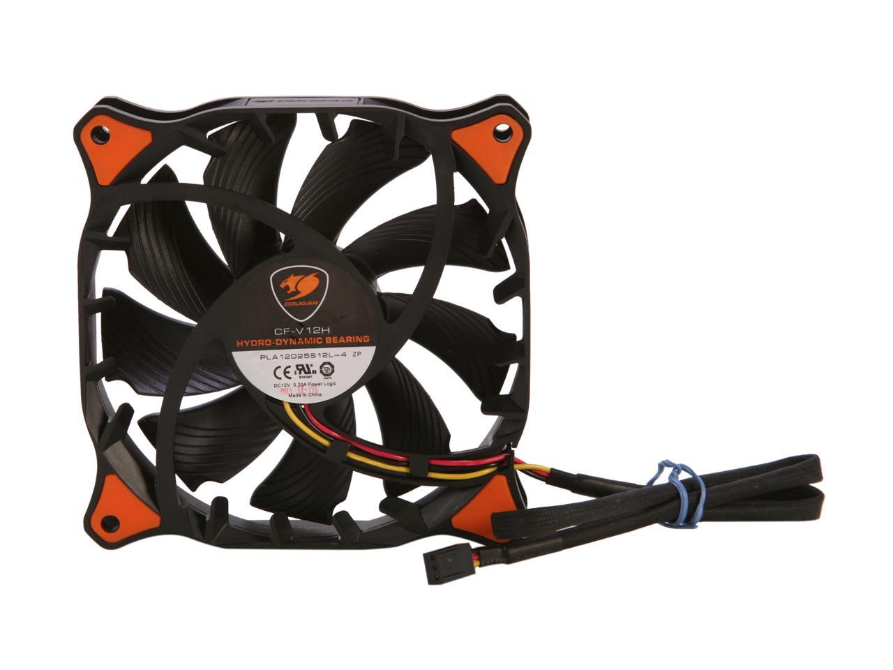 COUGAR CF-V12HB Vortex Hydro-Dynamic-Bearing (Fluid) 300,000 Hours 12CM Silent Cooling Fan (Black)