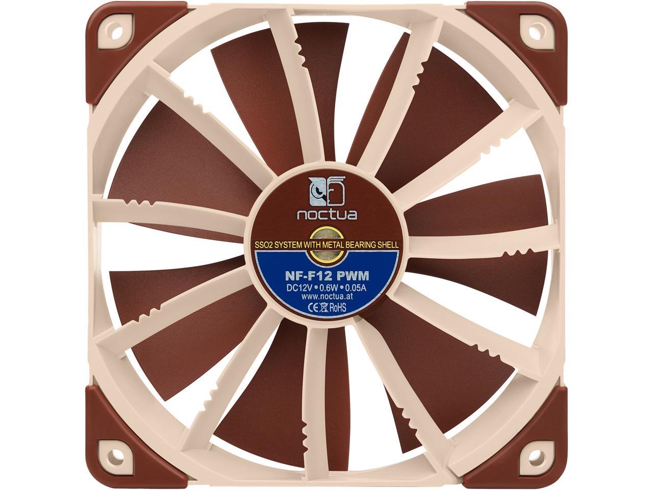 Noctua NF-F12 PWM, Premium Quiet Fan, 4-Pin (120mm, Brown)