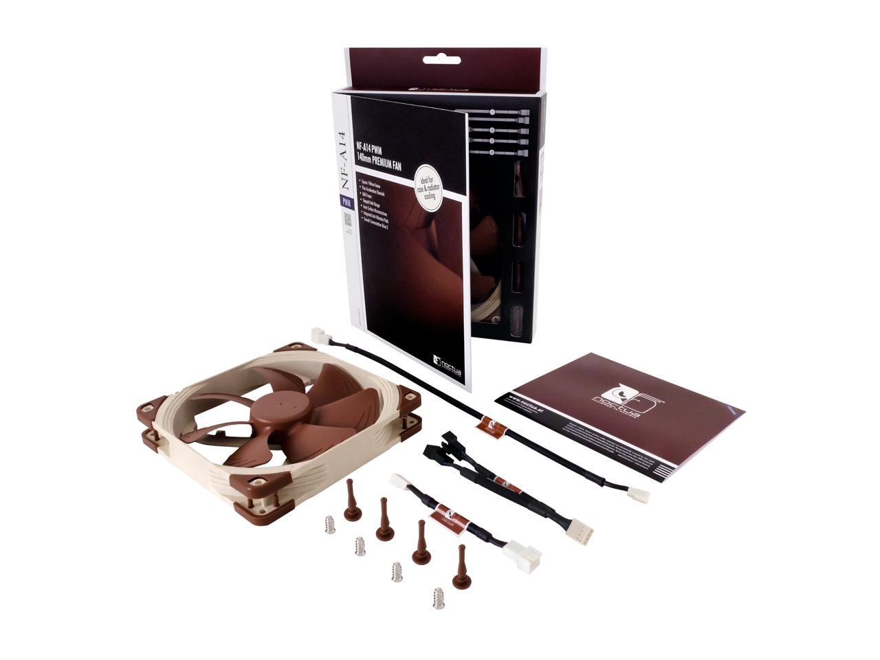 Noctua NF-A14 PWM, Premium Quiet Fan, 4-Pin (140mm, Brown)