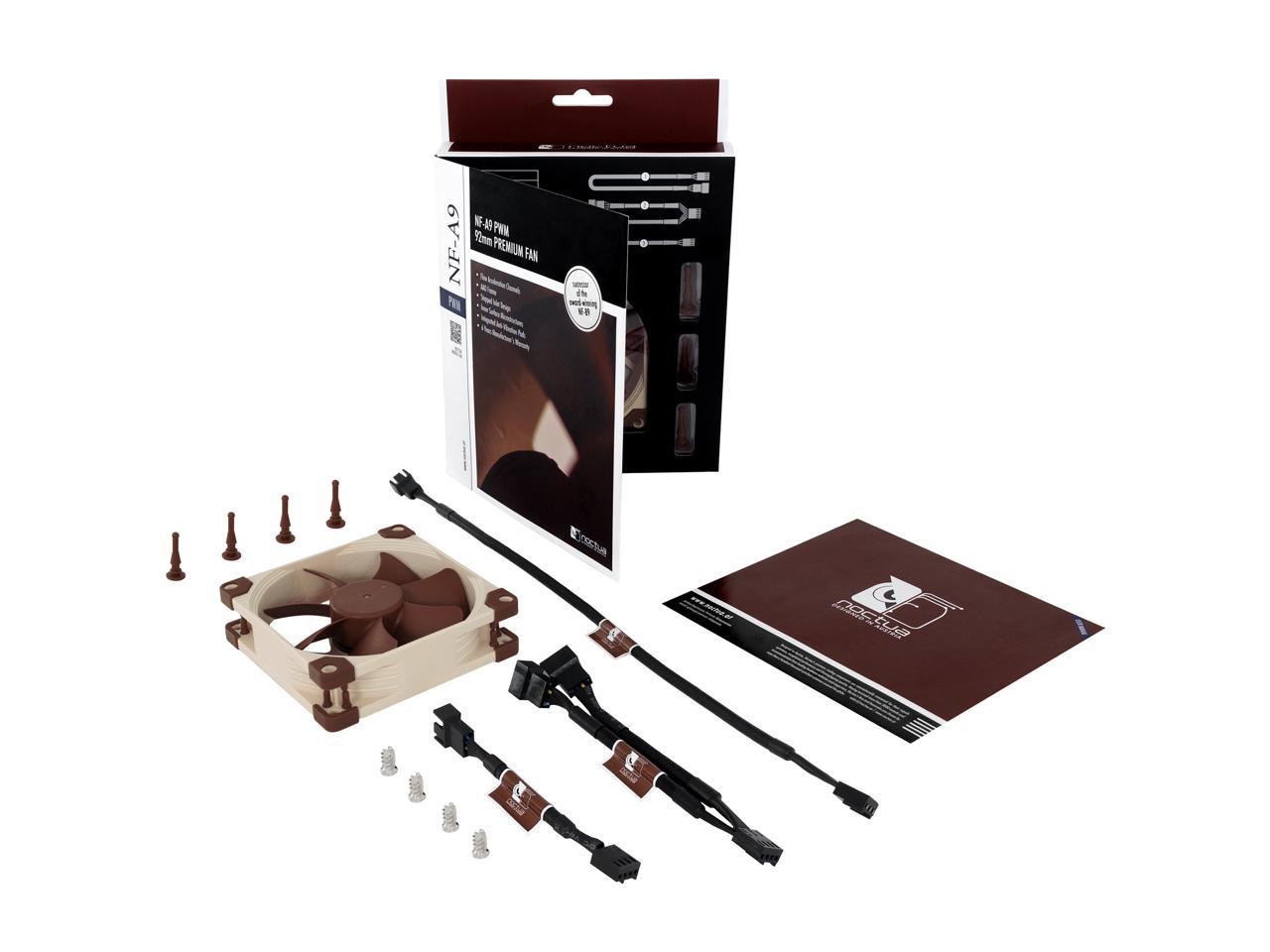 Noctua NF-A9 PWM, Premium Quiet Fan, 4-Pin (92mm, Brown)