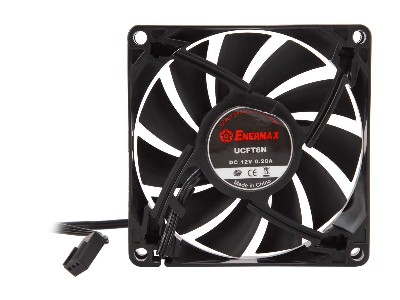 Athena Power FANC-TB815 8015 Slim Fan with Twister Bearing Technology Long Lifetime & Low Noise. And Turbine Blades for High-pressure Airflow.