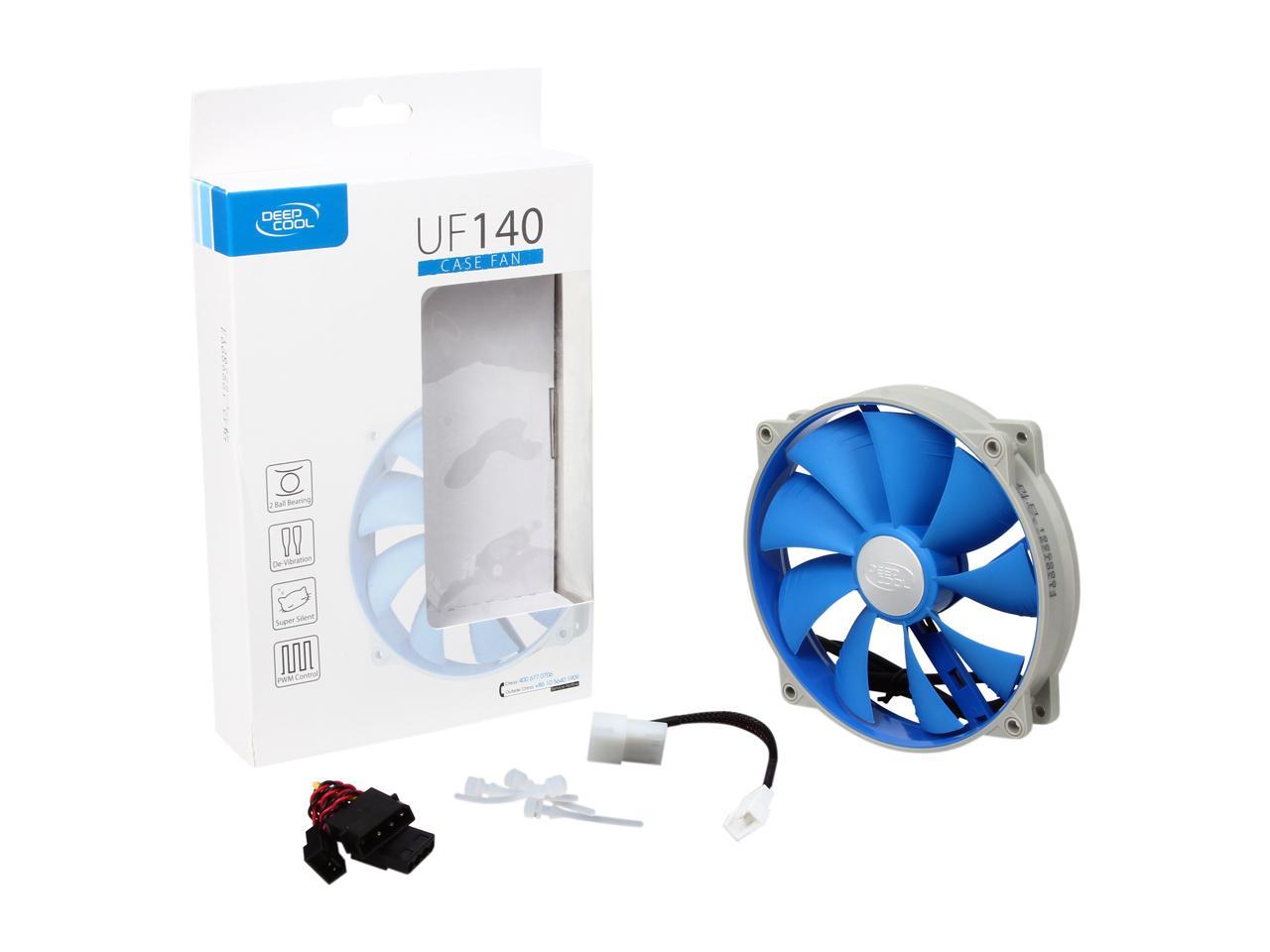 DEEPCOOL UF 140 PWM Fan 2-Ball Bearing Rubber Coating De-vibration Deep Silent