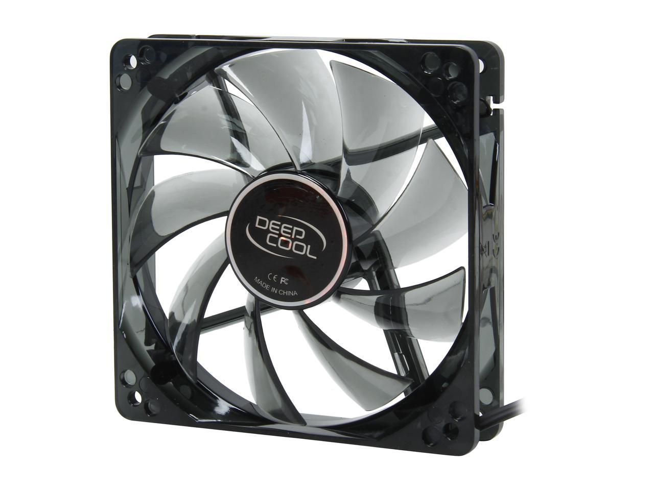 DEEPCOOL WIND BLADE 120 Hydro Bearing Semi-transparent Black Fan with Blue LED