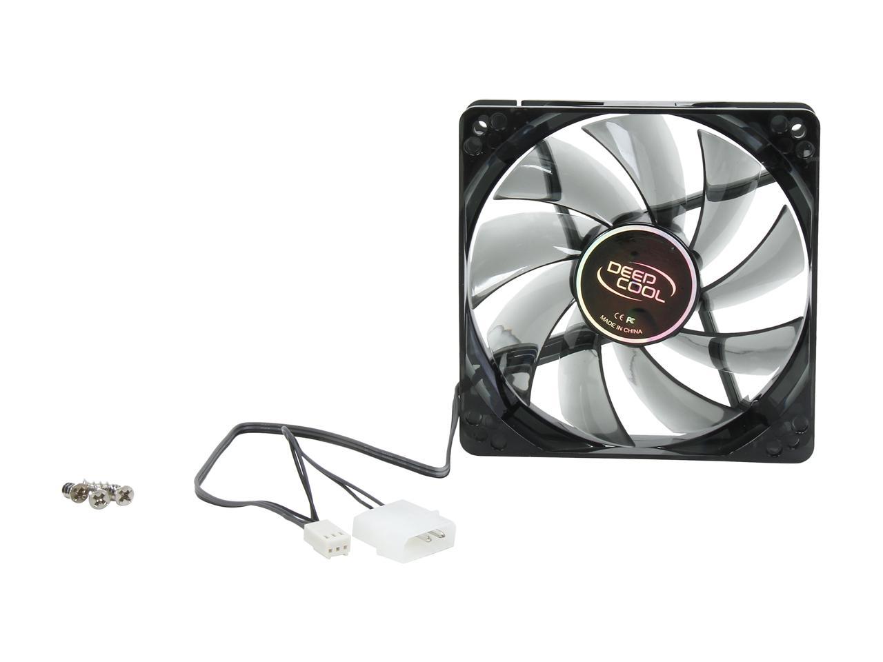 DEEPCOOL WIND BLADE 120 Hydro Bearing Semi-transparent Black Fan with Blue LED