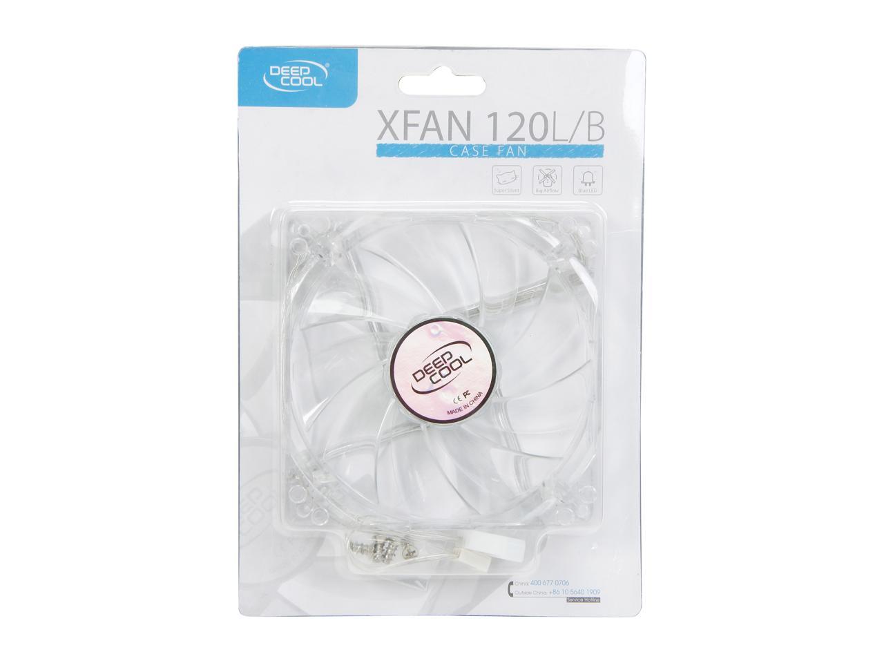DEEPCOOL XFAN 120L/B Hydro Bearing Transparent Fan with Blue LED
