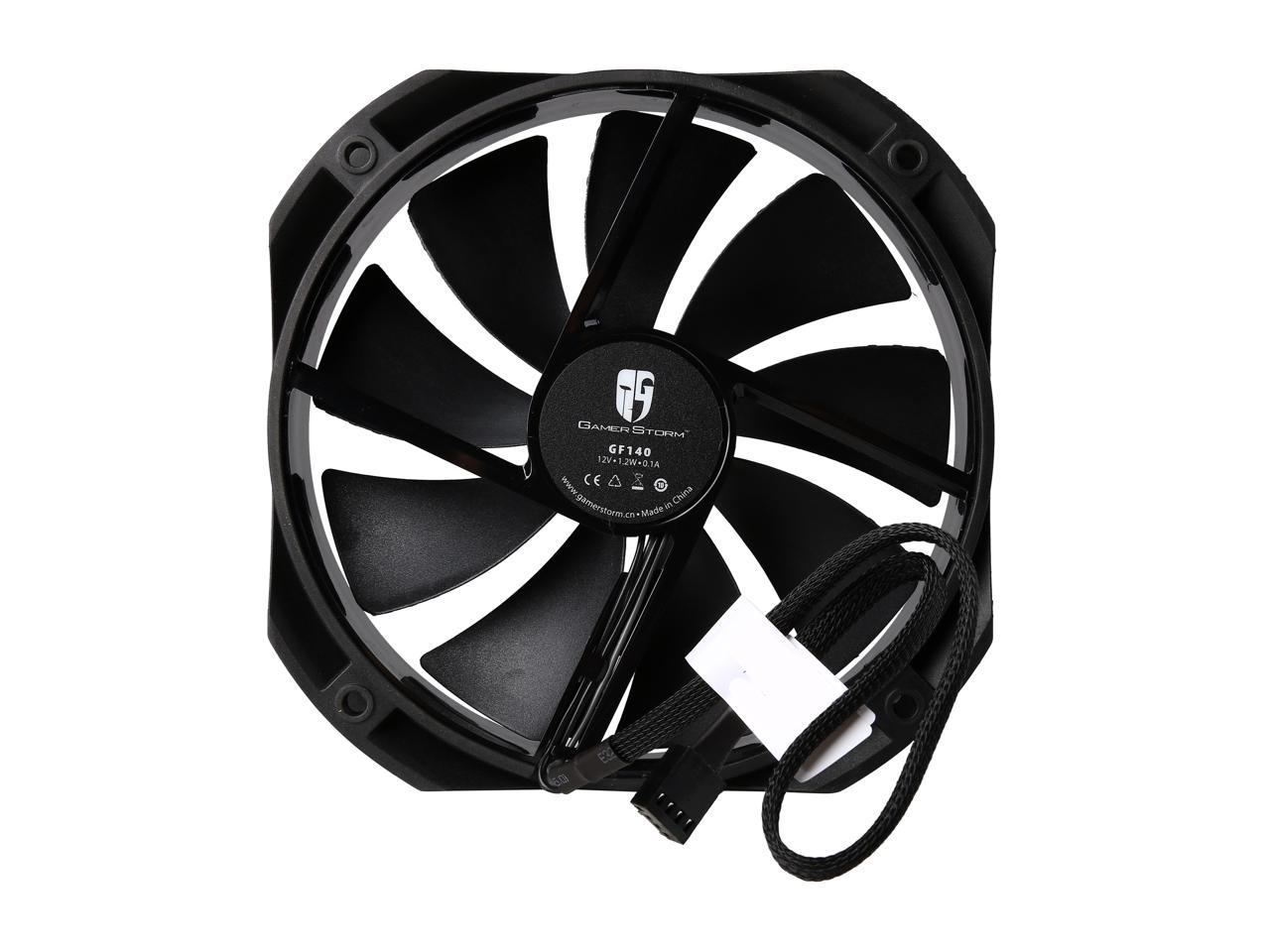 DEEPCOOL GF 140 Black FDB Bearing PWM Fan Detachable, Rubber Coating De-vibration Deep Silent