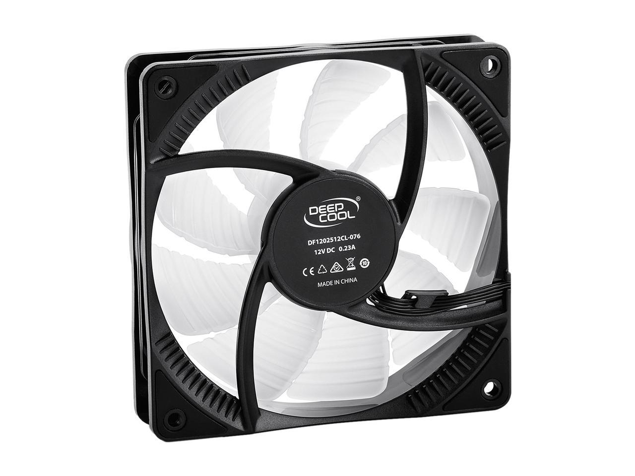 DEEPCOOL RF 120 (3 in 1) Ultra Quiet PWM Fan 6 High Brightness Controllable RGB LED Lights (Controlling up to 6 RGB Devices Connected)