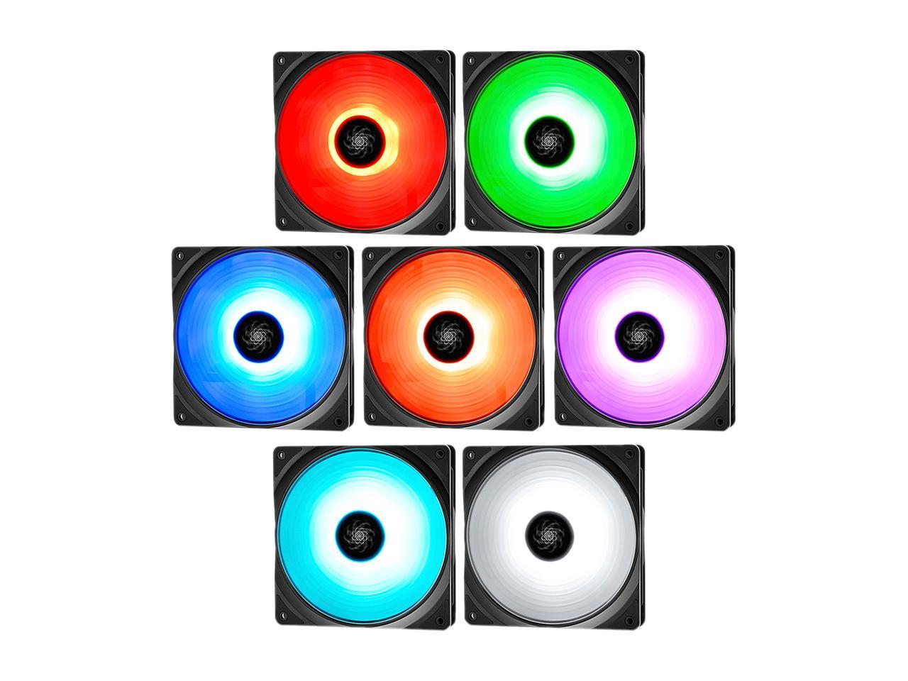 DEEPCOOL RF 140 Ultra Quiet Intelligent PWM Fan 6 High Brightness Controllable RGB LED Lights