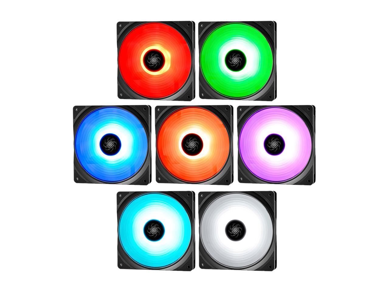 Deepcool RF 140(2 in 1) Ultra Quiet Intelligent PWM Fan 6 High Brightness Controllable RGB LED Lights (Controlling up to 6 DEEPCOOL RGB Devices Connected)