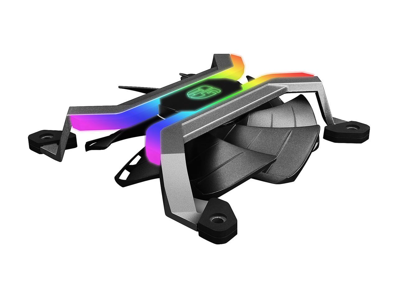 DEEPCOOL Gamer Storm MF120 (3 in 1) 3x120mm Smart Case Fan APP Programmed Fan Speed and RGB Lighting Modes Frameless and Two Layer Blower Blades Design WIFI Connection