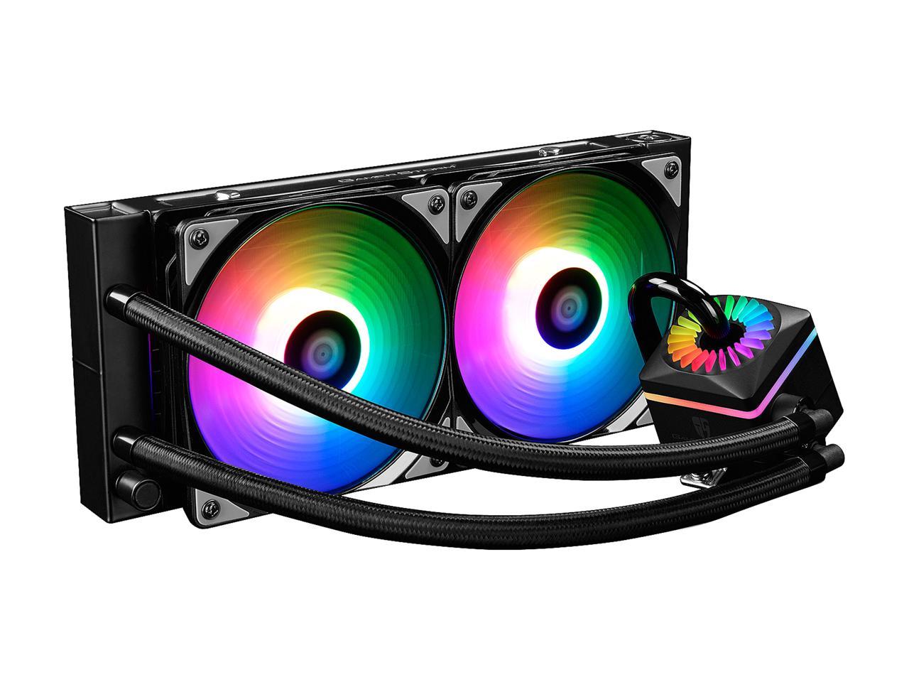 DEEPCOOL Gamer Storm CAPTAIN 240 PRO ADD RGB M/B Control Ceramic Bearing Air pressure Adjustable Automatically Liquid CPU Cooler TR4 Compatible