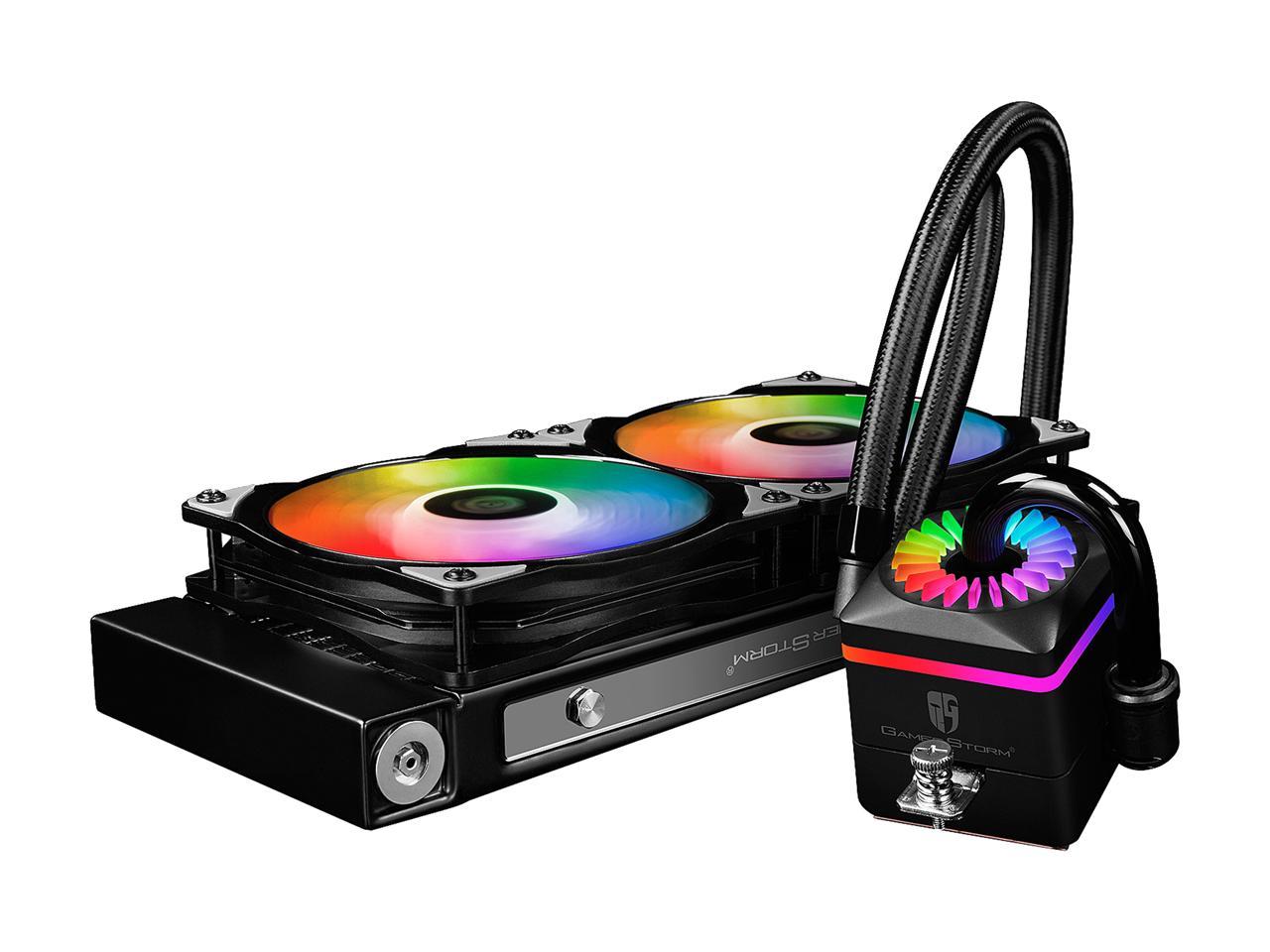 DEEPCOOL Gamer Storm CAPTAIN 240 PRO ADD RGB M/B Control Ceramic Bearing Air pressure Adjustable Automatically Liquid CPU Cooler TR4 Compatible
