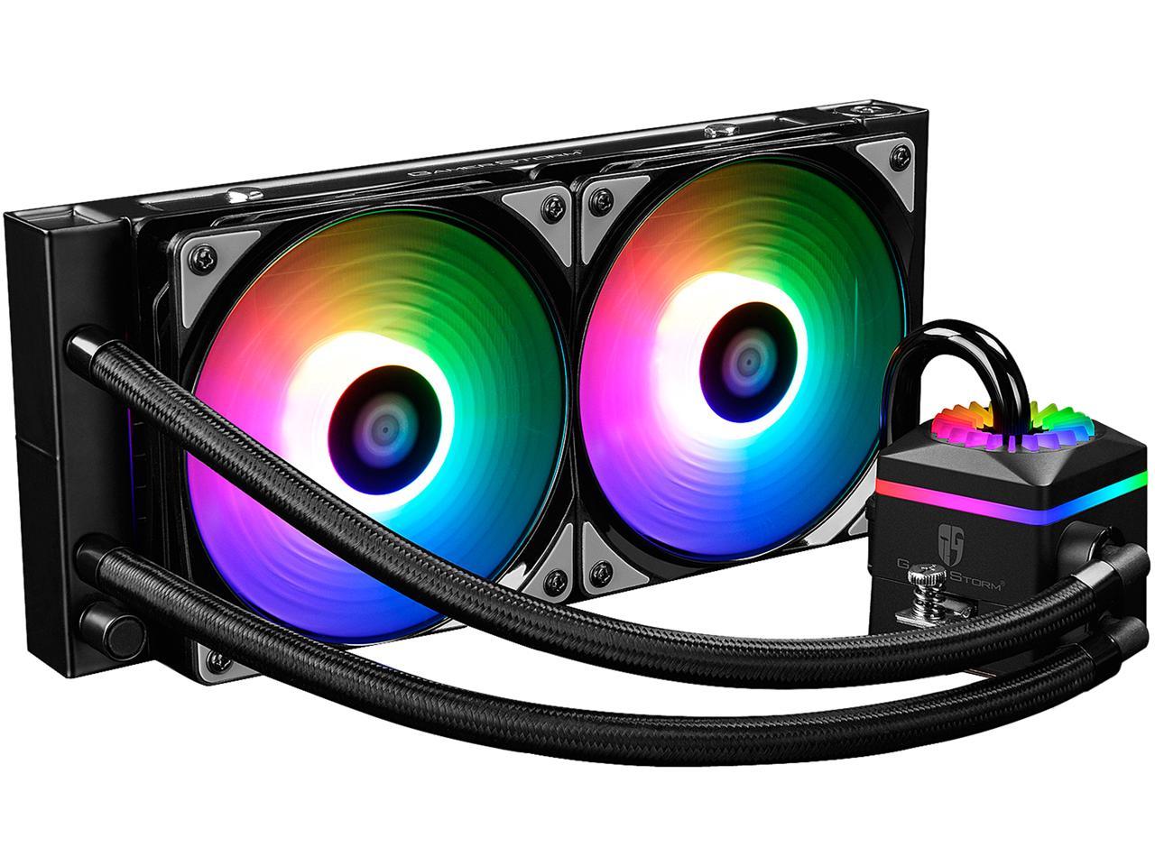 DEEPCOOL Gamer Storm CAPTAIN 240 PRO ADD RGB M/B Control Ceramic Bearing Air pressure Adjustable Automatically Liquid CPU Cooler TR4 Compatible