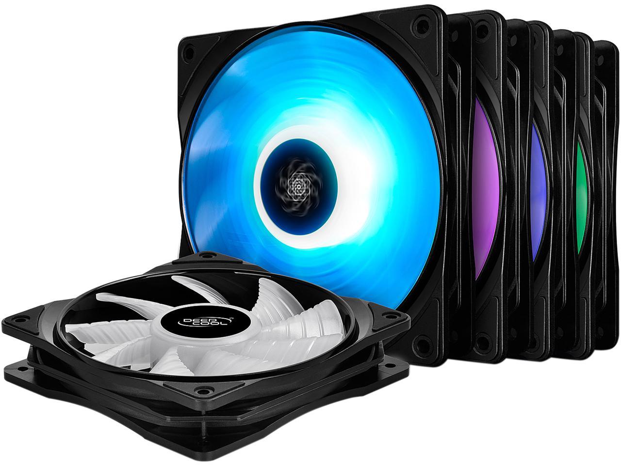 DEEPCOOL RF120M(5 in 1) Ultra Quiet intelligent PWM Fan 6 high brightness RGB LED Lights Motherboard Sync Multiple Control Modes