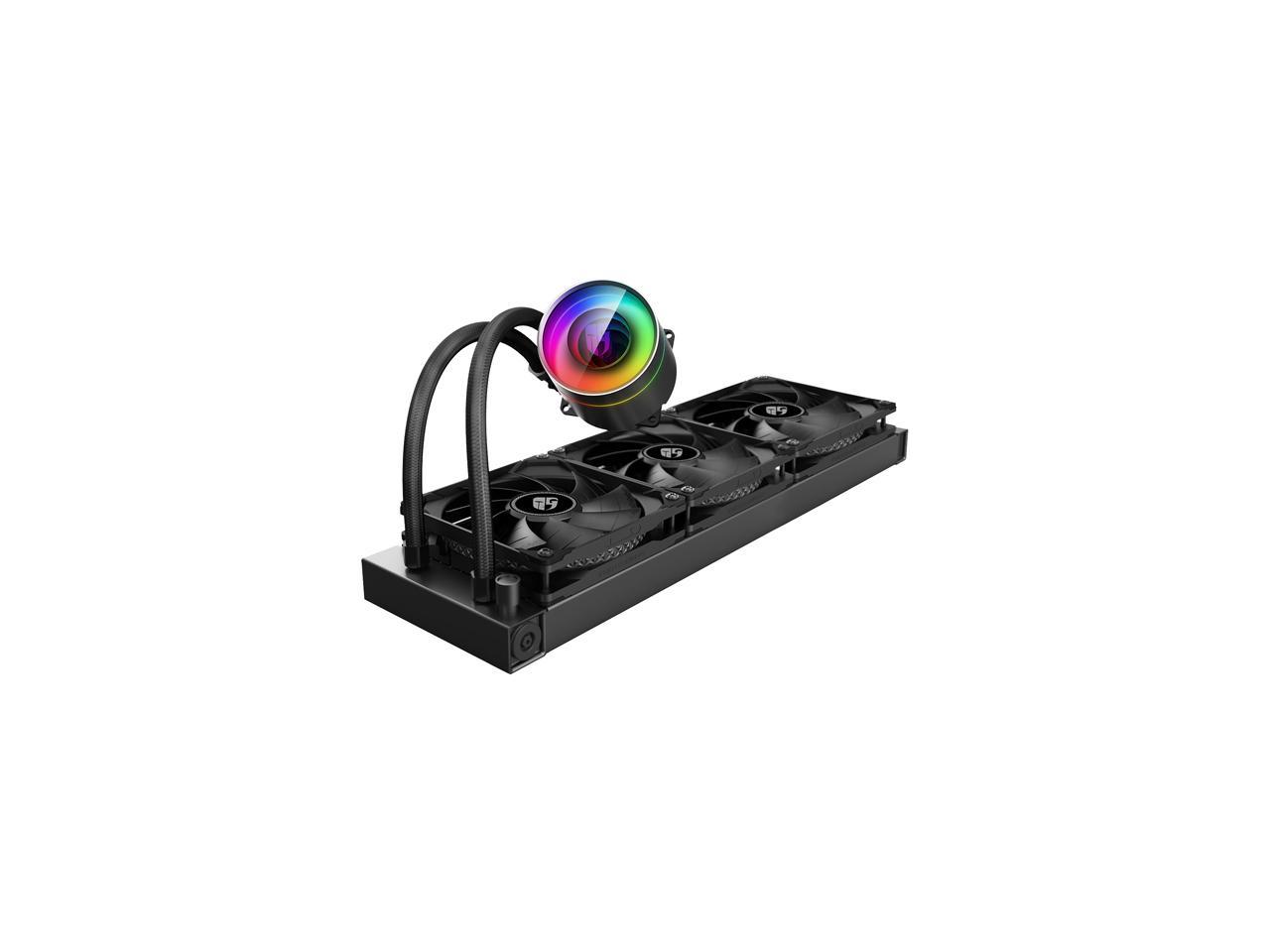 DEEPCOOL Castle 360EX, Addressable RGB AIO Liquid CPU Cooler, Anti-Leak Technology Inside, Cable Controller and 5V ADD RGB 3-Pin Motherboard Control, TR4/AM4 Supported