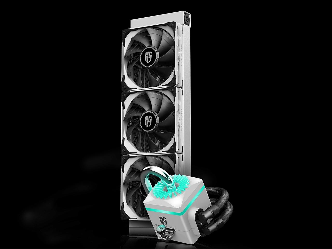 DEEPCOOL Gamer Storm CAPTAIN 360X WHITE, RGB AIO Liquid CPU Cooler, White LED Waterblock, 360mm Radiator, Anti-Leak Technology Inside, 12V RGB 4-Pin Motherboard Control, TR4/AM4 Compatible
