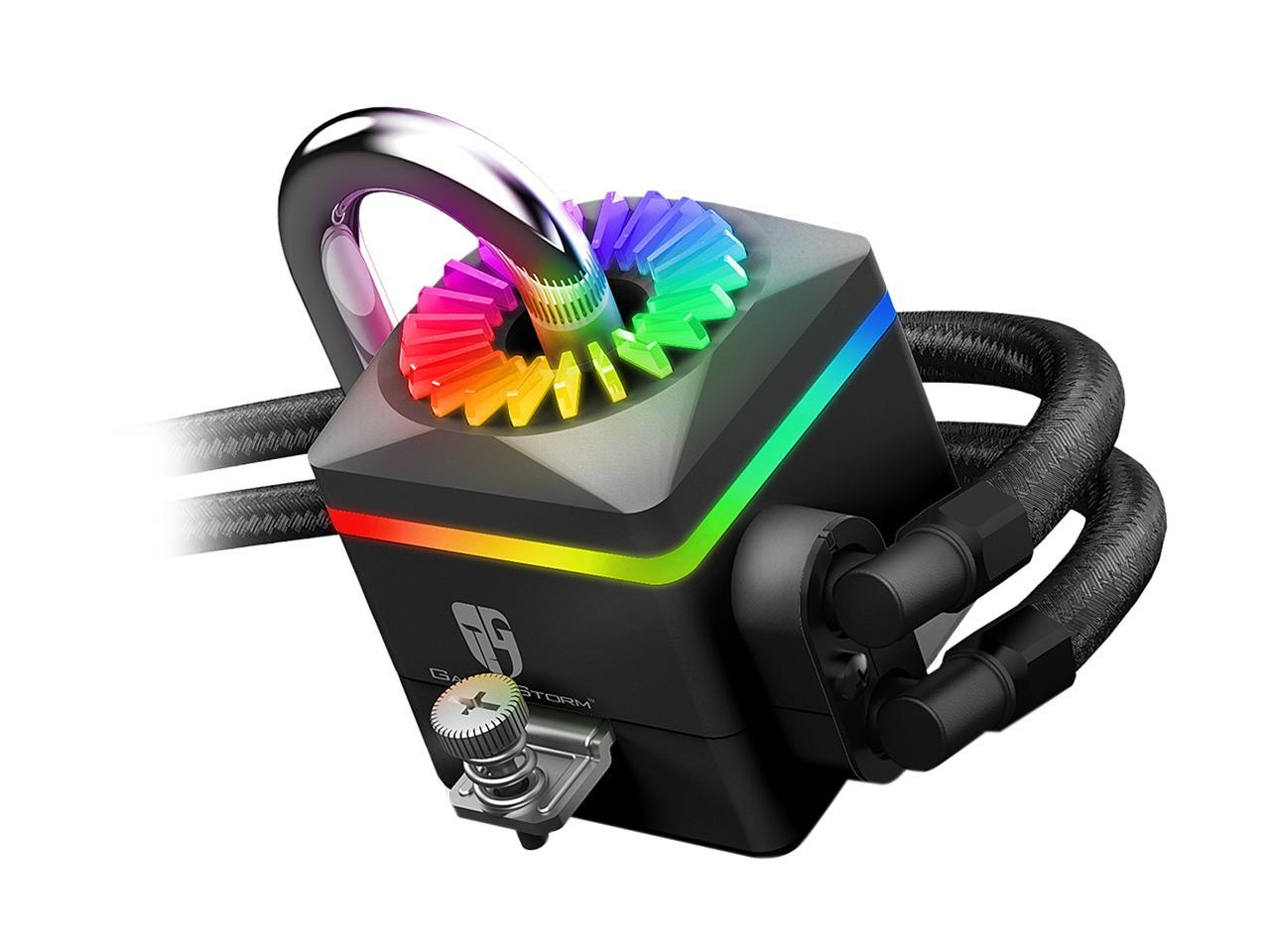 DEEPCOOL GAMERSTORM CAPTAIN 240PRO V2, Addressable RGB AIO Liquid CPU Cooler, 240mm Radiator,Anti-Leak Technology Inside, Cable Controller and 5V ADD RGB 3-Pin Motherboard Control, TR4/AM4 Compatible