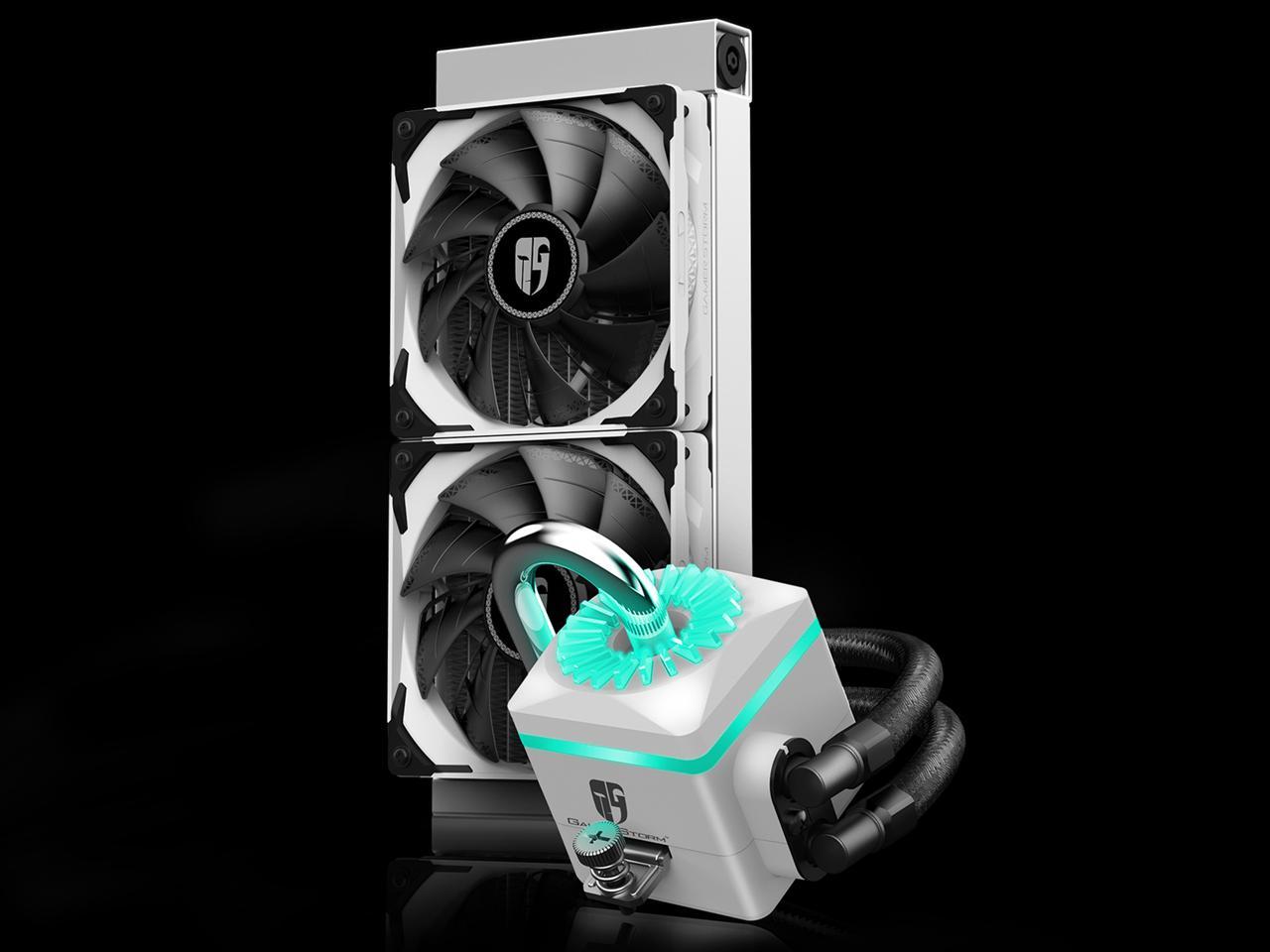 DEEPCOOL Gamer Storm CAPTAIN 240X WHITE, RGB AIO Liquid CPU Cooler, White LED Waterblock, 240mm Radiator, Anti-Leak Technology Inside, 12V RGB 4-Pin Motherboard Control, TR4/AM4 Compatible