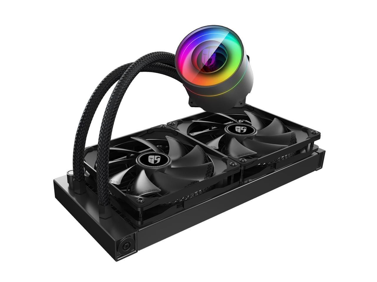 DeepCool CASTLE 280EX AIO Liquid CPU Cooler, Anti-Leak Technology, Two TF140S PWM Fans, Addressable RGB Controller and 5V 3-Pin Motherboard