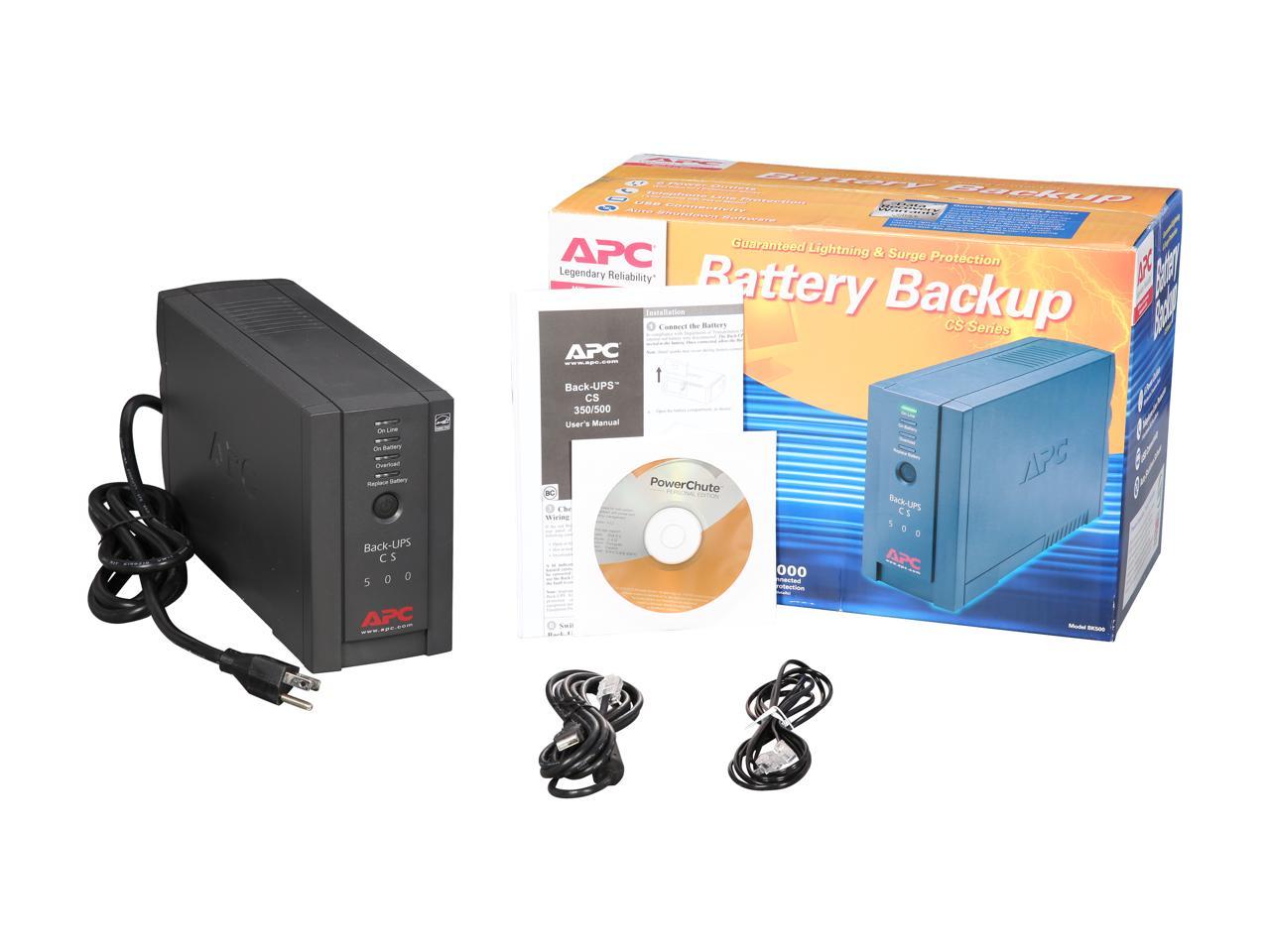 APC Back-UPS BK500BLK 500 VA 300 Watts 6 Outlets UPS