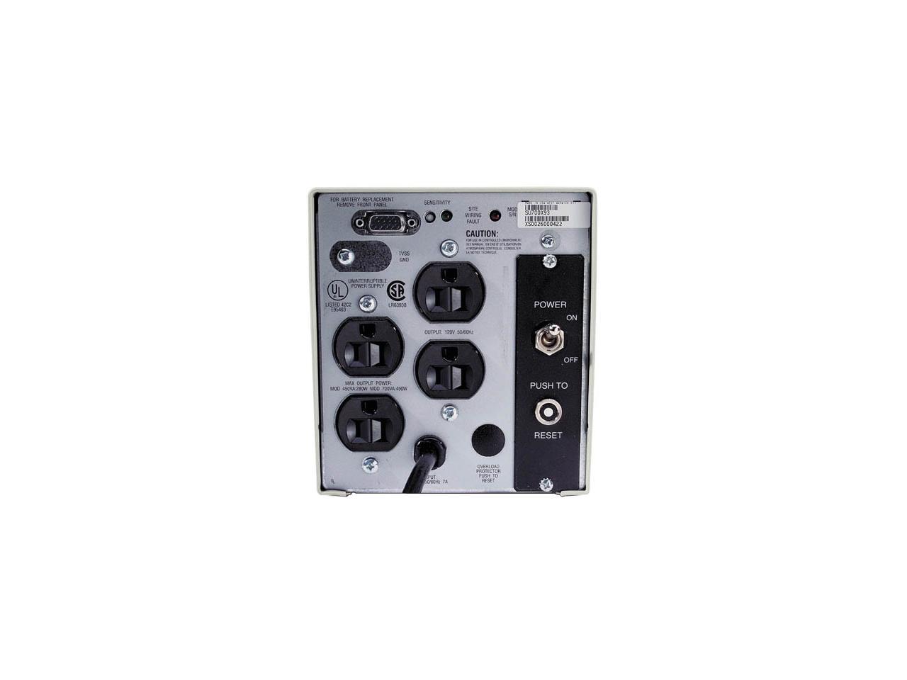 APC SU700X93 700 VA 450 Watts (4) NEMA 5-15R Outlets Smart-UPS 700VA 120V Shipboard
