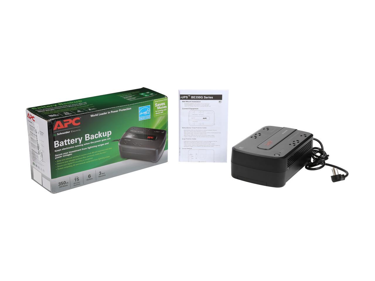 APC BE350G Back-UPS 350 VA 6-outlet Uninterruptible Power Supply (UPS)
