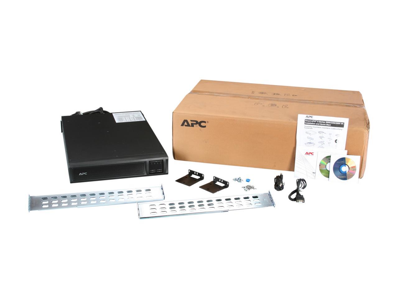 APC UPS, 3000 VA Smart-UPS Sine Wave UPS Battery Backup with Extended Run Option, 2U Rackmount/Tower Convertible, Line-Interactive, 120V (SMX3000RMLV2U)