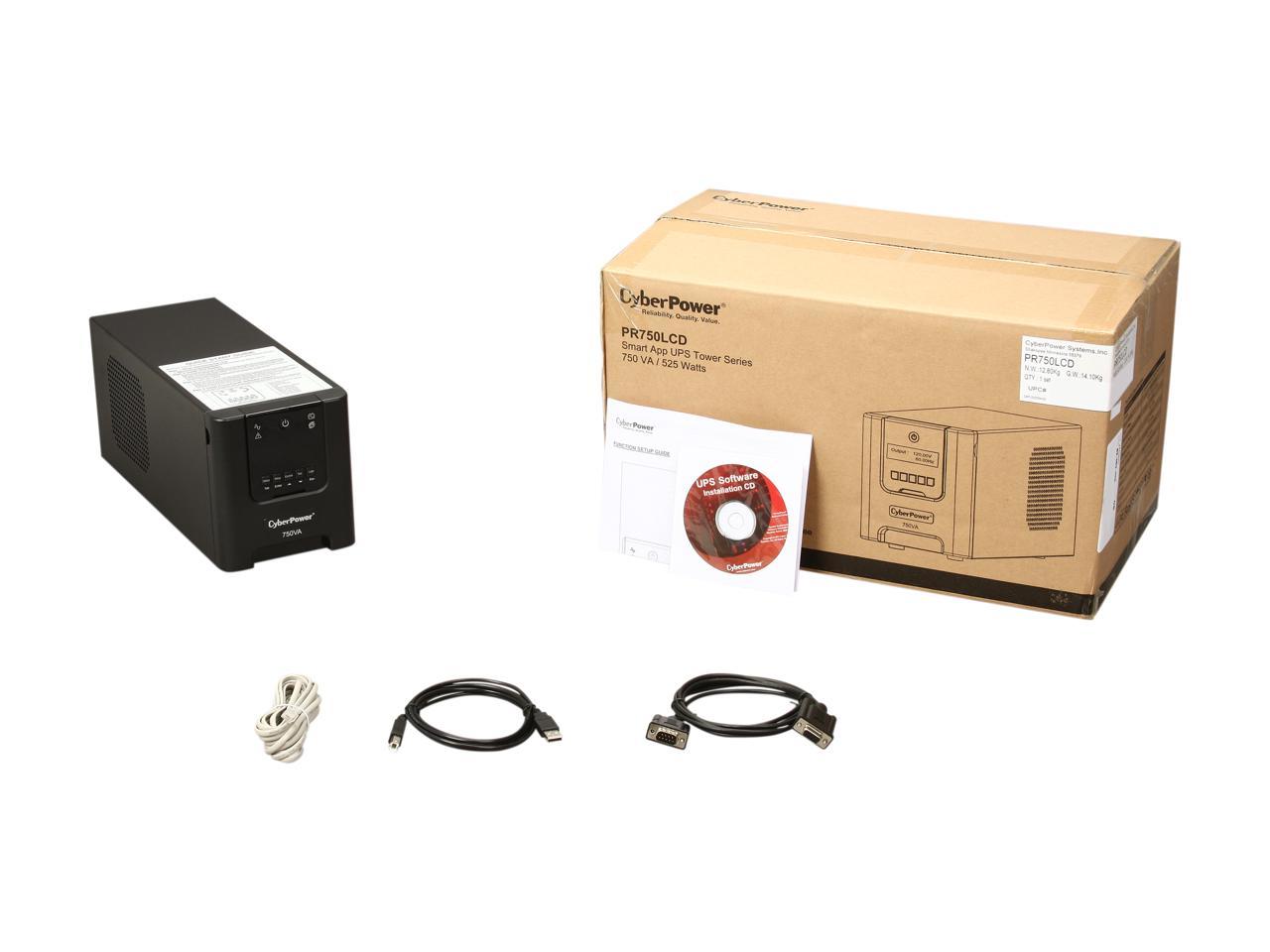 CyberPower Sinewave PR750LCD 750 VA 525 W 6 Outlets Mini-tower UPS