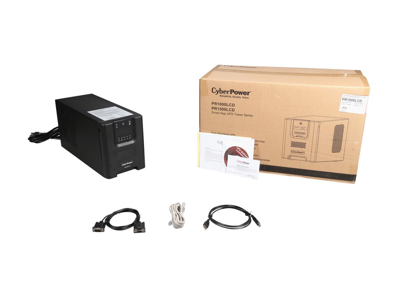 CyberPower Smart App Sinewave PR1500LCD 1500VA Pure Sine Wave Mini-Tower LCD UPS