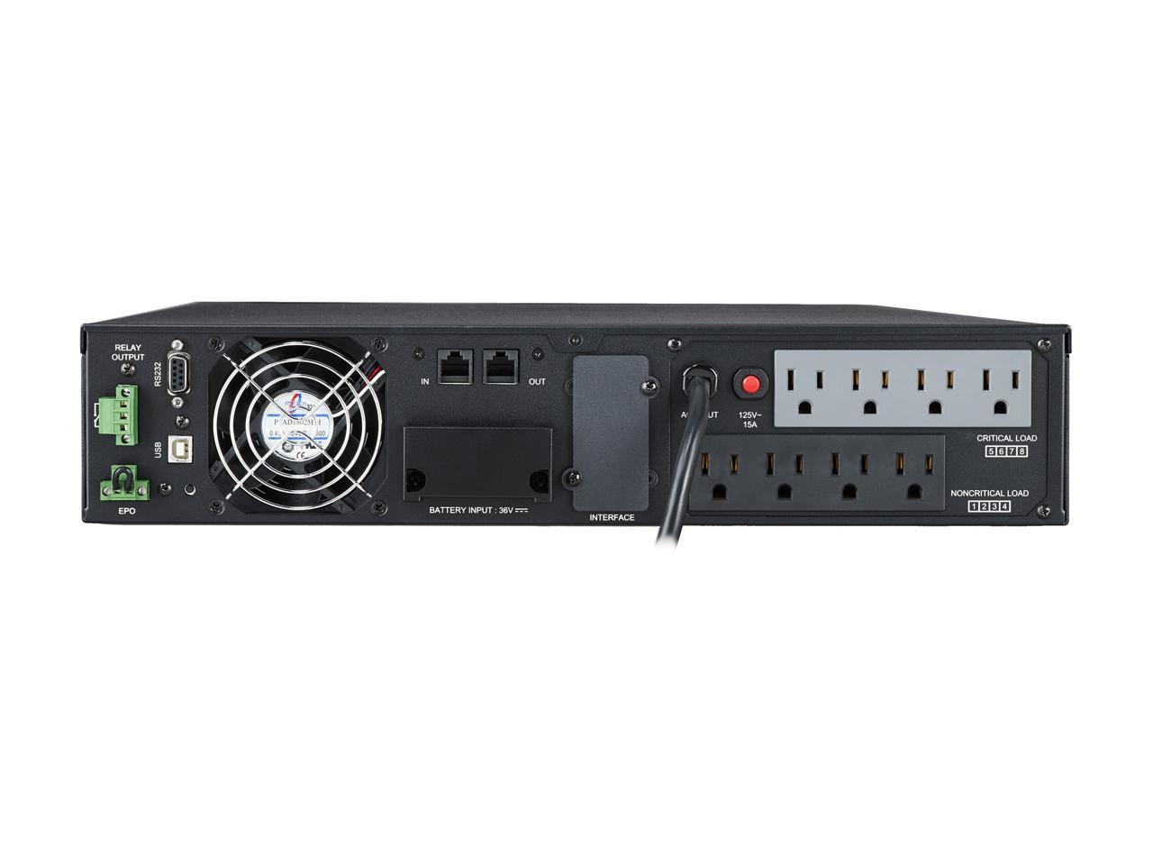 CyberPower Smart App Online OL1500RTXL2U 1500VA 100-125V Pure Sine Wave LCD Rack/Tower UPS