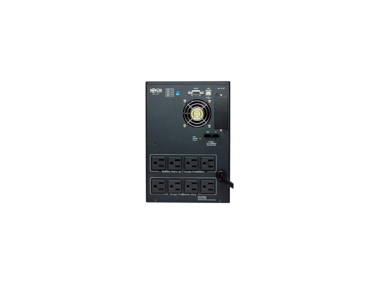 Tripp Lite SMART750SLT Smart Pro 750 VA 500 Watts 8 Outlets Tower Line Interactive UPS with SNMP Slot