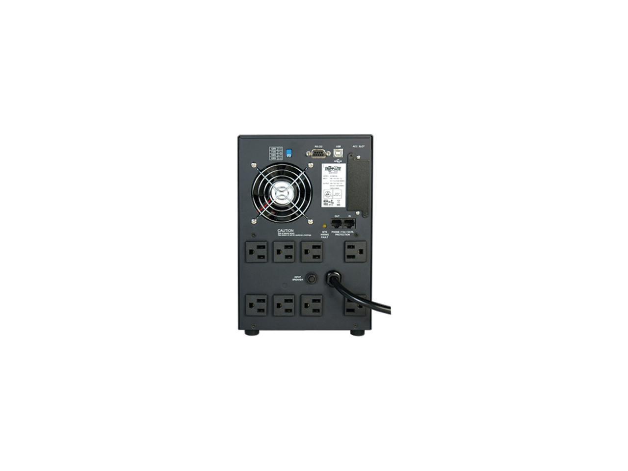 Tripp Lite SMART1500SLT Smart Pro 1500 VA 900 Watts Tower 8 Outlets Line Interactive UPS with SNMP Slot