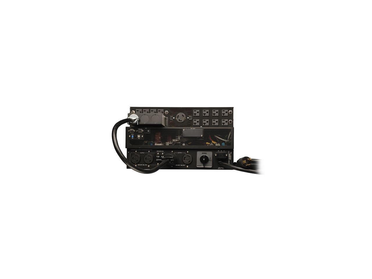 Tripp Lite Smart Online 6kVA 5.4kW UPS Back Up, Double-Conversion, 208 / 240 & 120V, 6U Rack / Tower, Extended Run, USB, DB9 Serial, Bypass Switch (SU6000RT4UTF)