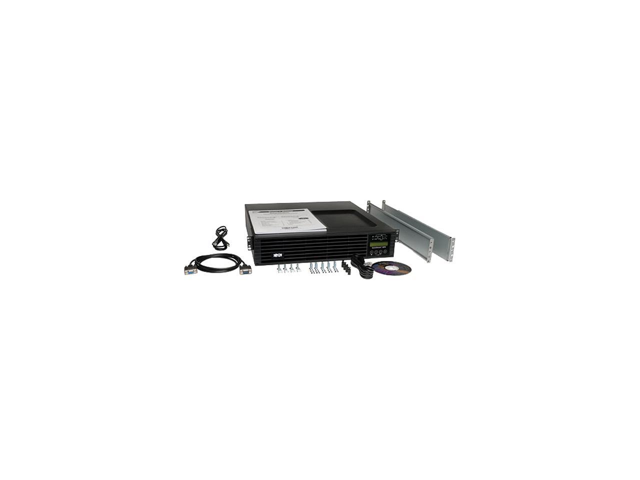 Tripp Lite Smart Online 1.5kVA UPS Back Up, Double-Conversion, 120V 1.35kW 2U Rack / Tower, Extended Run, Network Card Slot, LCD, USB, DB9 (SU1500RTXLCD2U)