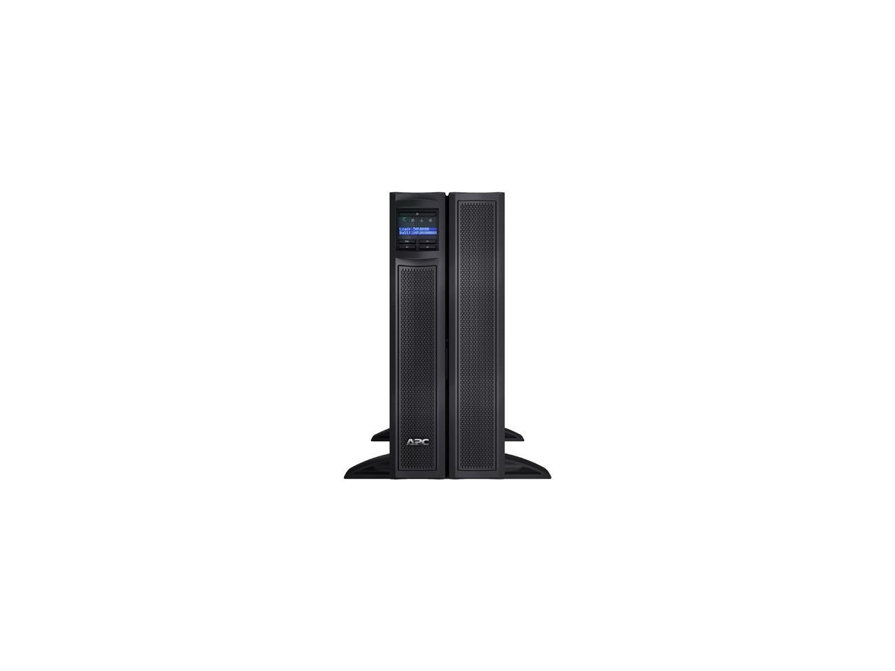 APC UPS, 2000 VA Smart-UPS Sine Wave, Short Depth UPS Battery Backup with Extended Run Option, Tower/4U Rack Convertible, Line-Interactive, 120V (SMX2000LV)