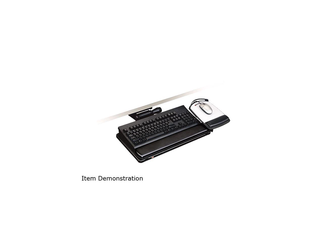3M AKT150LE Easy Adjust Keyboard Tray, 26.5" Width x 10.5" Depth, Black