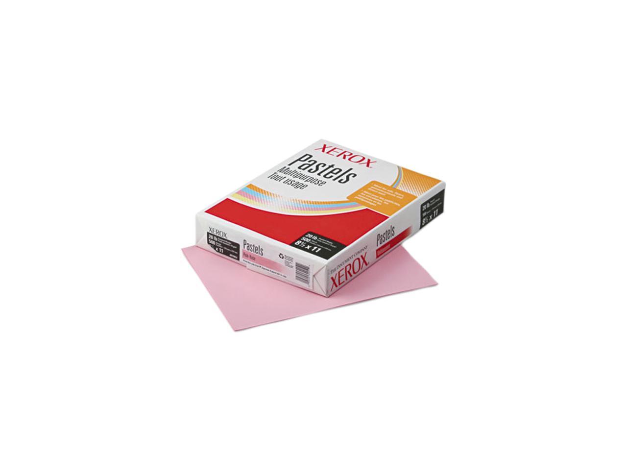 Xerox 3R11052 Multipurpose Pastel Colored Paper, 20-lb, Letter, Pink, 500 Sheets/Ream