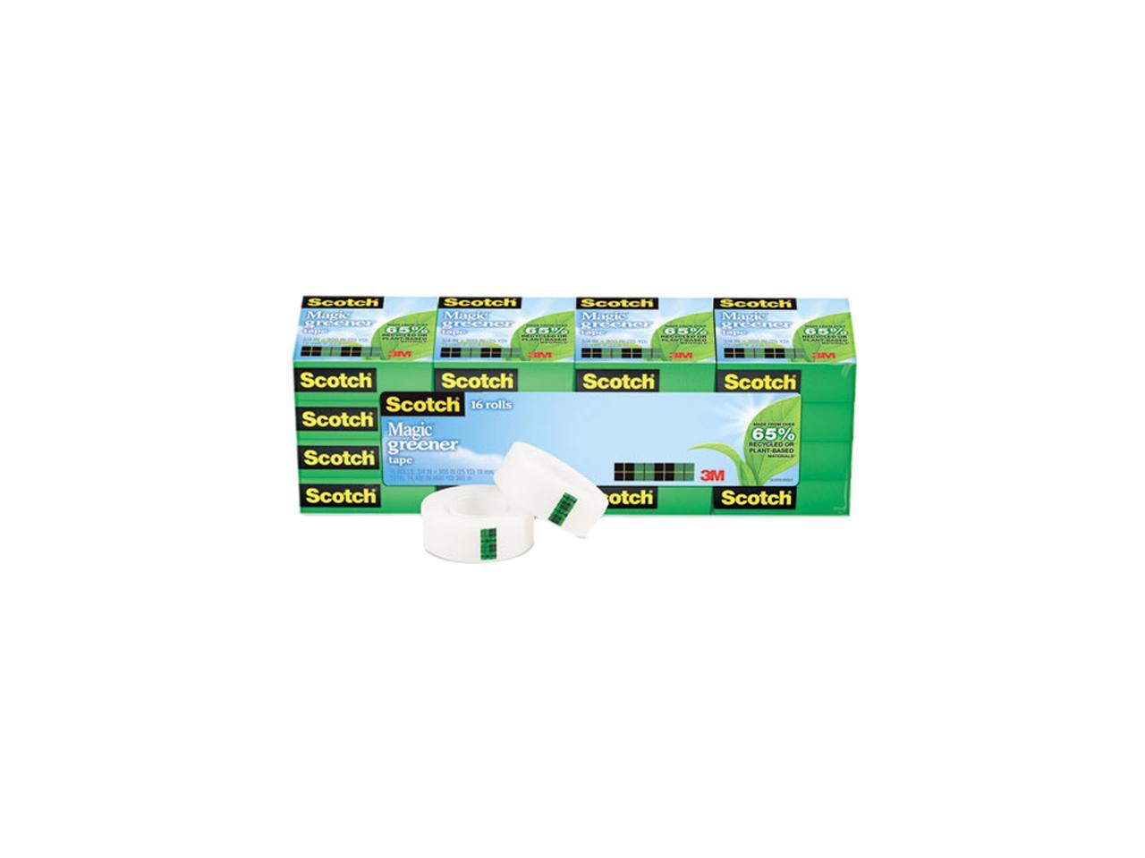 Scotch 81216P Magic Greener Tape, 3/4" x 900", 1" Core, 16 Rolls/Pack
